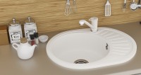 Кухонная мойка Ulgran Classic U-107m-342 Графит искусственный камень (литьевой мрамор) встраиваемый