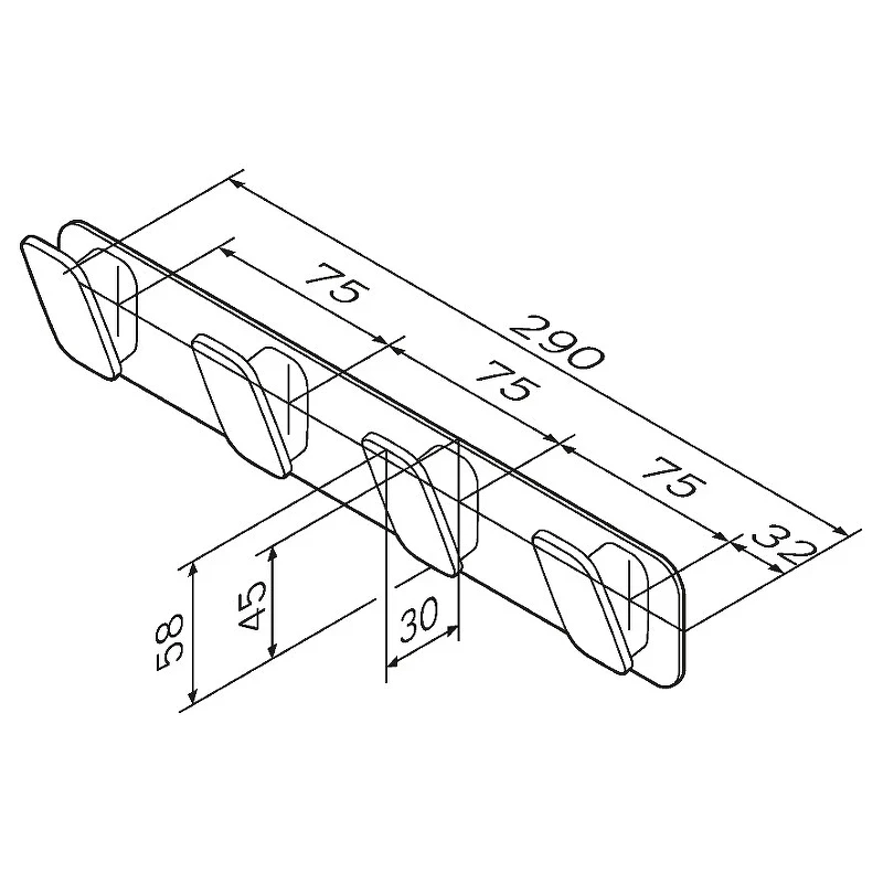 Вешалка для полотенец AM.PM Inspire 2.0 A50A35900 Хром