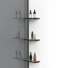 Душевая перегородка Vincea Walk-In 120 VSW-1HWS120CGGM профиль Вороненая сталь стекло тонированное