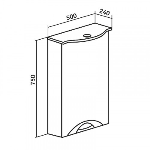 Зеркальный шкаф Runo Ибица 50 R 00000001075 с подсветкой Белый МДФ / ЛДСП, стекло