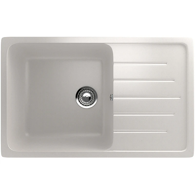 Кухонная мойка Ulgran Classic U-400-331 Белая искусственный камень (литьевой мрамор) встраиваемый