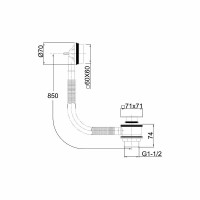 Слив-перелив Allen Brau Infinity 5.21028-31 click-clack Черный матовый