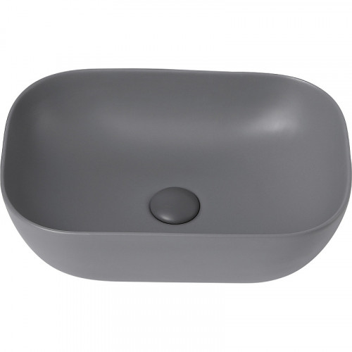 Раковина-чаша Abber Rechteck 46 AC2200MG Серая матовая фаянс накладная