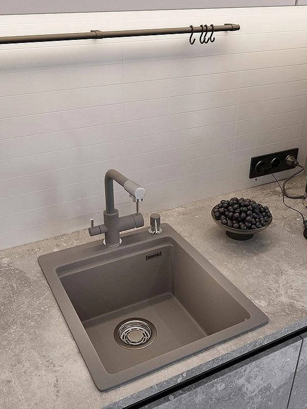 Кухонная мойка Emar Quartz 42 EMQ-1420.Q цвет Алмаз
