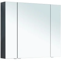 Зеркальный шкаф Aquanet Алвита New 90 303896 Антрацит МДФ / ЛДСП, стекло