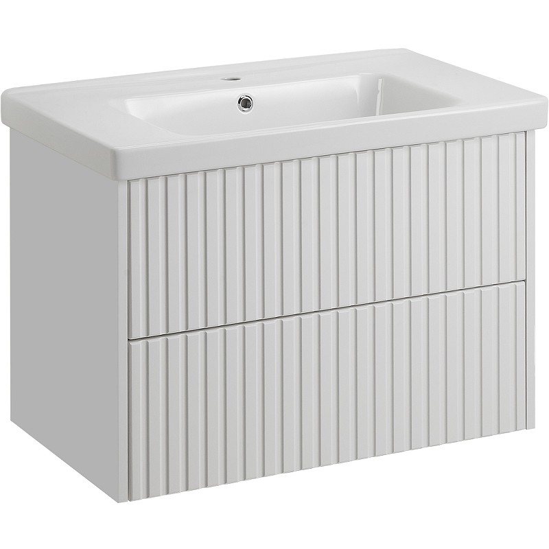 Раковина ASB-Woodline Dreja Гармония 80 29124 Белая фаянс накладная