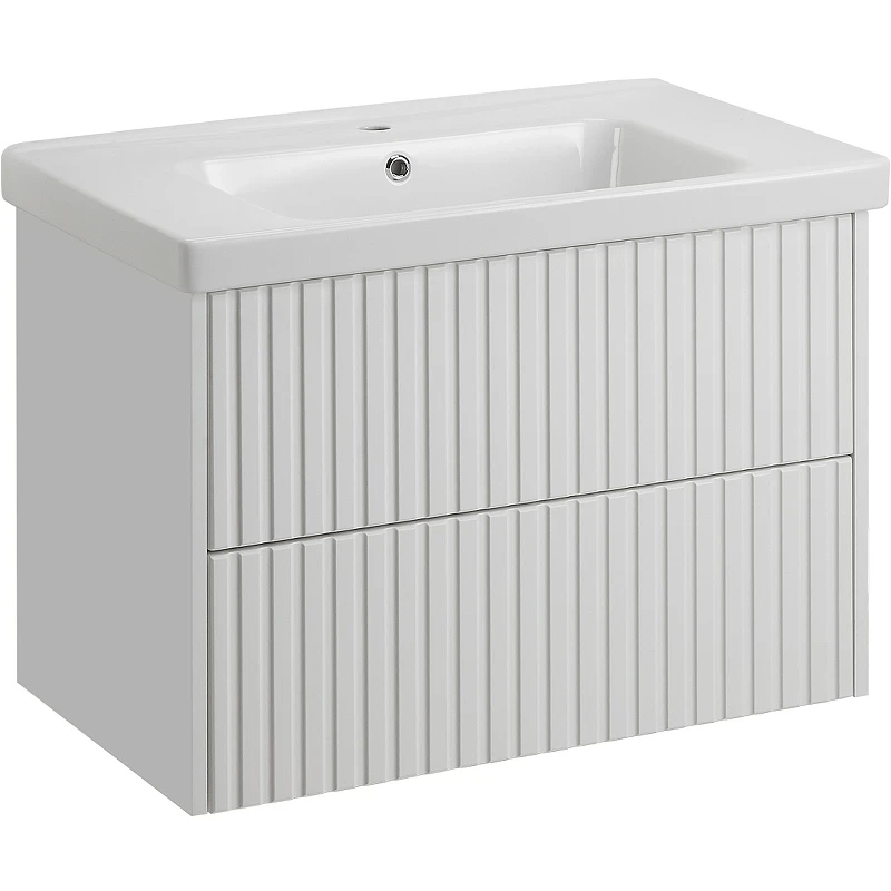 Раковина ASB-Woodline Dreja Гармония 80 29124 Белая фаянс накладная