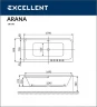 Акриловая ванна Excellent Arana 180x85 WAEX.ARA18.SOFT.GL с гидромассажем