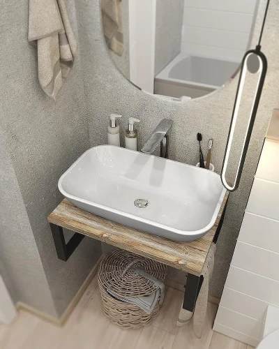 Столешница под раковину 1MarKa Grunge Loft 60 Ц0000001583 Дуб намибия