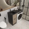 Тумба под раковину 1MarKa Maid 100Н Ц0000045492 цвет Антрацит Орех лучистый европейский