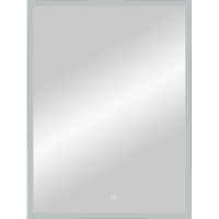 Зеркало Континент Frame Silver 600х800 ЗЛП891 с подсветкой с сенсорным выключателем стекло
