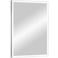 Зеркало Континент Frame Silver 600х800 ЗЛП891 с подсветкой с сенсорным выключателем стекло