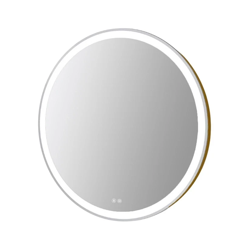 Зеркало Azario Юлия 80 АZ-LED013325 с подсветкой цвет Золото матовое с сенсорным выключателем