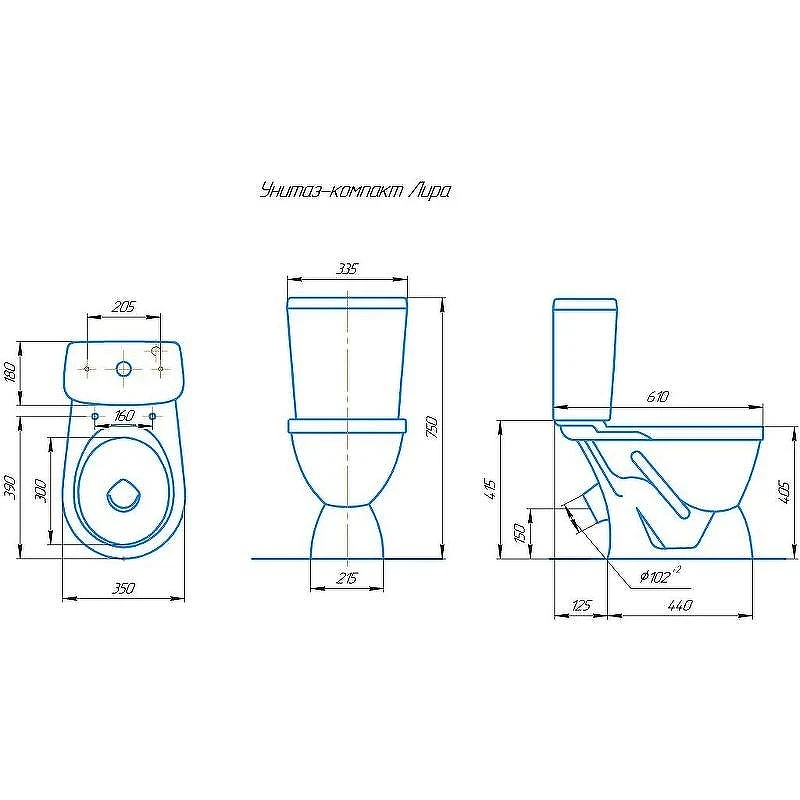 Унитаз компакт Rosa Лира Люкс 4620008197142 Белый с бачком и сиденьем Микролифт