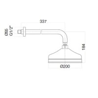 Верхний душ Webert AC0015010 Золото латунь на стену