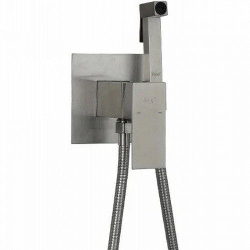 Гигиенический душ со смесителем Frap H802 F72802 Сатин нержавеющая сталь на стену