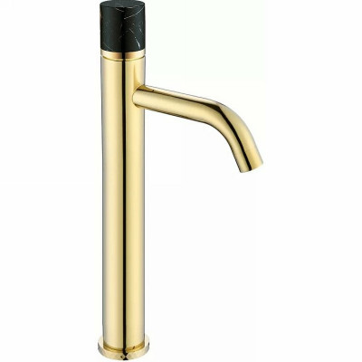 Смеситель для раковины Boheme Stick 122-G-MR-BLACK Золото Черный латунь