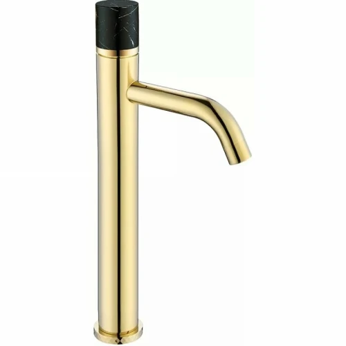 Смеситель для раковины Boheme Stick 122-G-MR-BLACK Золото Черный латунь