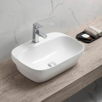Раковина-чаша CeramaLux 50 78597 Белая фаянс накладная