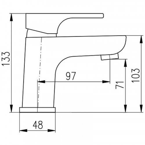 Смеситель для раковины Rav Slezak Yukon YU126.5CMAT Черный матовый латунь