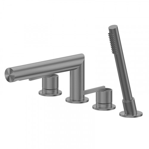 Смеситель на борт ванны Abber Perfekte 316 AF8A13BGG цвет Оружейная сталь брашированная