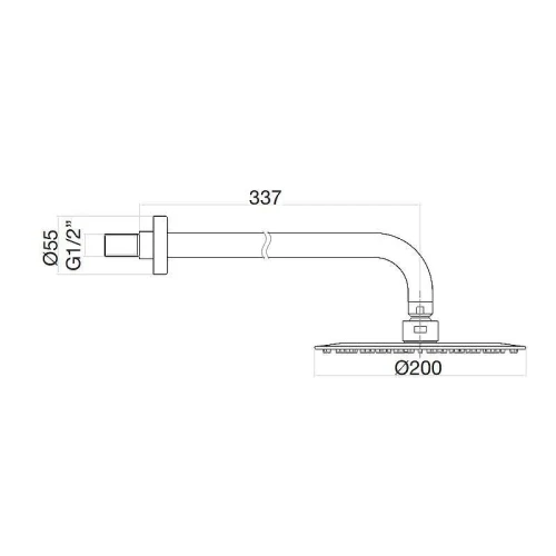 Верхний душ Fiore 30CR8630 цвет Хром