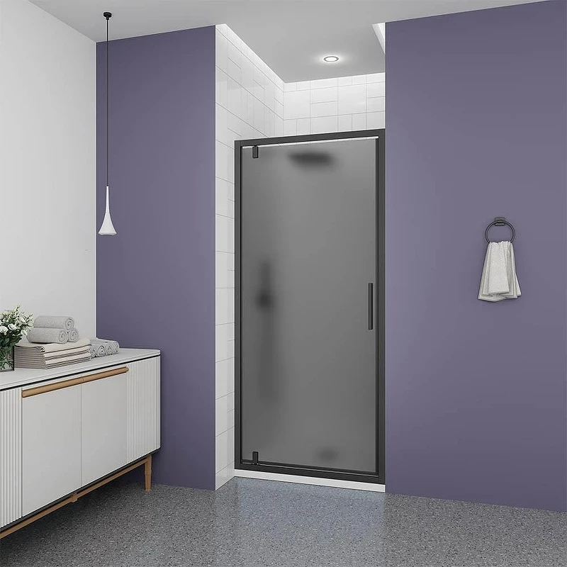 Душевая дверь Veconi Ottimo 90 OP30B-90-12-C9 профиль Черный матовый стекло тонированное