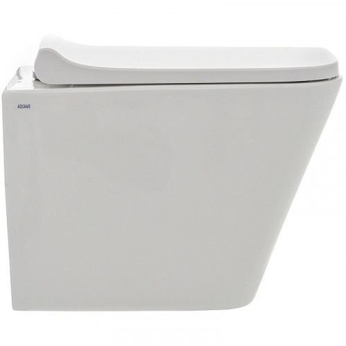 Унитаз AQUAme AQM2004 подвесной Белый глянец с сиденьем Микролифт фаянс подвесной