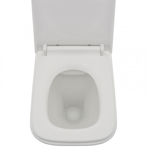 Унитаз AQUAme AQM2004 подвесной Белый глянец с сиденьем Микролифт фаянс подвесной