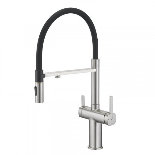 Смеситель для кухни Rose R358L цвет Сатин Черный