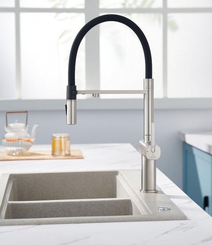 Смеситель для кухни Rose R358L цвет Сатин Черный