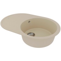 Кухонная мойка Lemark Lacha 720 9910056 Бежевая искусственный камень (литьевой мрамор) встраиваемый