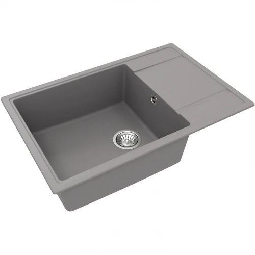 Кухонная мойка Florentina Липси-780 XL 20.505.D0780.307 Серый шелк искусственный камень (литьевой мрамор) встраиваемый