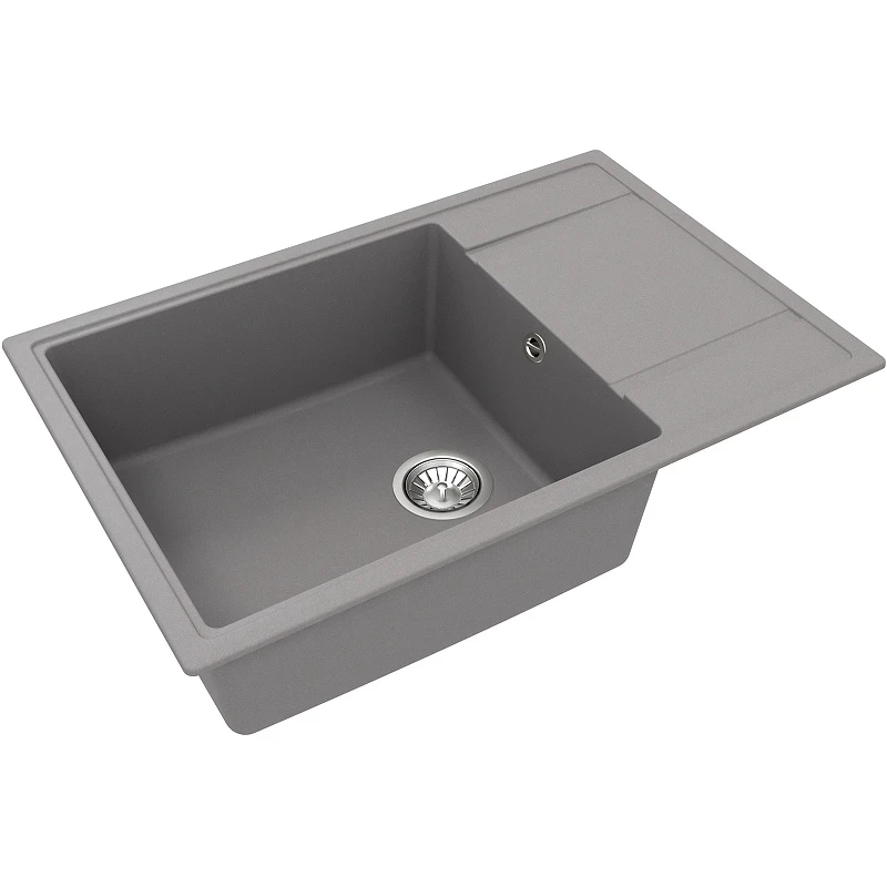 Кухонная мойка Florentina Липси-780 XL 20.505.D0780.307 Серый шелк искусственный камень (литьевой мрамор) встраиваемый