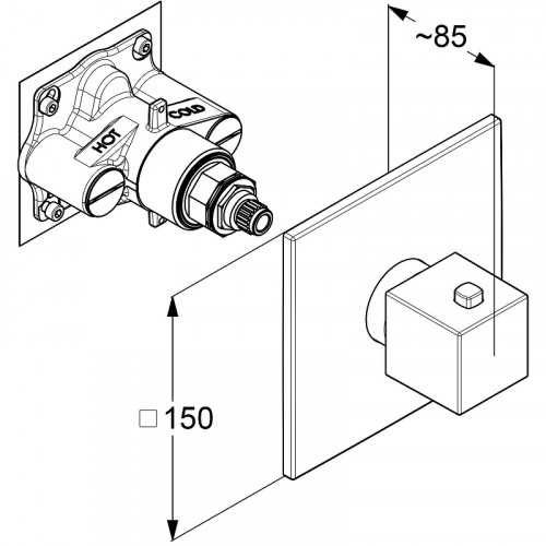 Смеситель для душа Kludi Decus 54739N075 с термостатом Золото брашированное