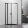 Душевой уголок Veconi Rovigo RV-202B 90х90 RV202B-90-01-C6 профиль Черный матовый стекло прозрачное