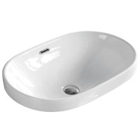 Раковина SantiLine 61 SL-2106 Белая фаянс полувстраиваемая