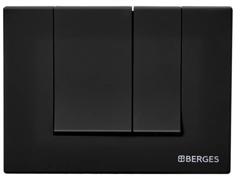 Комплект унитаза с инсталляцией Berges Floe Rimless 043230 с сиденьем Микролифт и Черной клавишей смыва фарфор подвесной