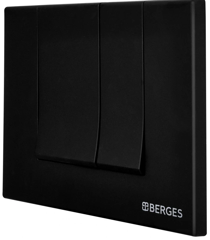 Комплект унитаза с инсталляцией Berges Floe Rimless 043230 с сиденьем Микролифт и Черной клавишей смыва фарфор подвесной