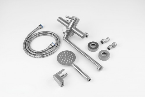 Смеситель для ванны Knotlor Streamline SS-03 универсальный цвет Матовая сталь