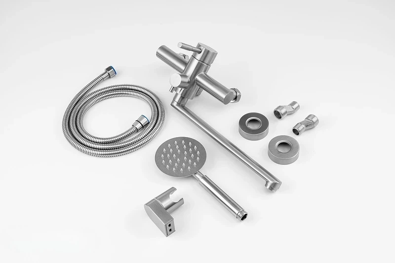 Смеситель для ванны Knotlor Streamline SS-03 универсальный цвет Матовая сталь
