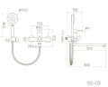 Смеситель для ванны Knotlor Streamline SS-03 универсальный цвет Матовая сталь