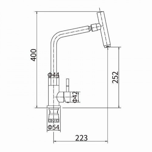 Смеситель для кухни Fashun A54001-A цвет Сатин