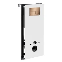 Инсталляция WasserKRAFT Abens 20TLT.010.ME.WH.RG04 для унитаза с клавишей смыва цвет Розовое золото