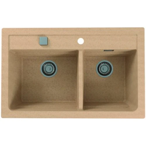 Кухонная мойка Alveus Granital Atrox 50 Beige G55 790x500 1132000 Бежевая искусственный камень (литьевой мрамор) встраиваемая сверху, встраиваемая снизу