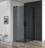 Душевой уголок Cezares Slider 90x80 SLIDER-AH-2-70/80-80/90-GRIGIO-NERO профиль Черный матовый стекло серое