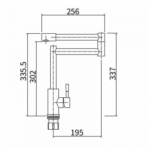 Смеситель для кухни Fashun A54409 цвет Сатин