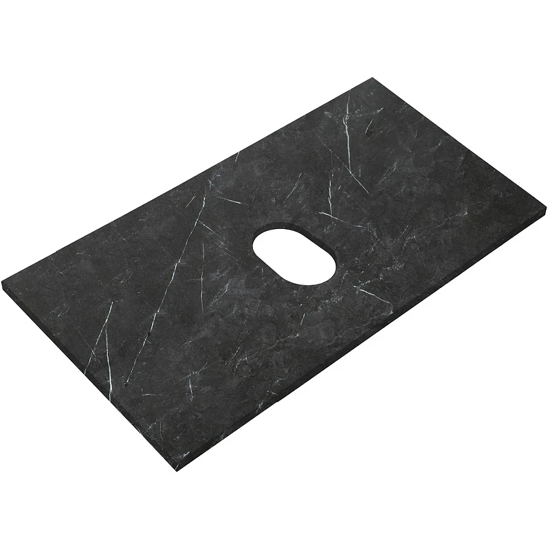 Столешница под раковину BelBagno 80 KEP-80-MNO-W0 Marmo Nero Opaco искусственный камень (литьевой мрамор)