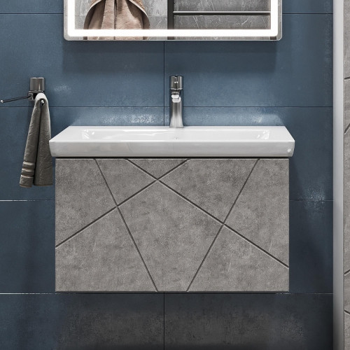 Тумба под раковину Vigo Geometry 60 033 подвесная цвет Бетон