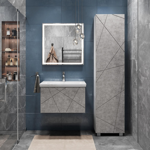 Тумба под раковину Vigo Geometry 60 033 подвесная цвет Бетон